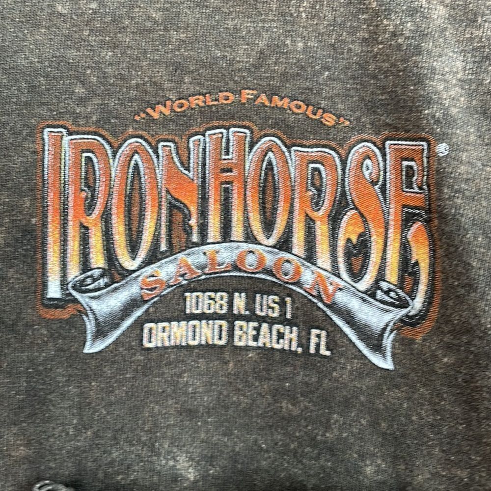 IRONHORSE SALOON 2011 BIKE WEEK GRAPHIC TSHIRT IN BROWN - Picture 4 of 8